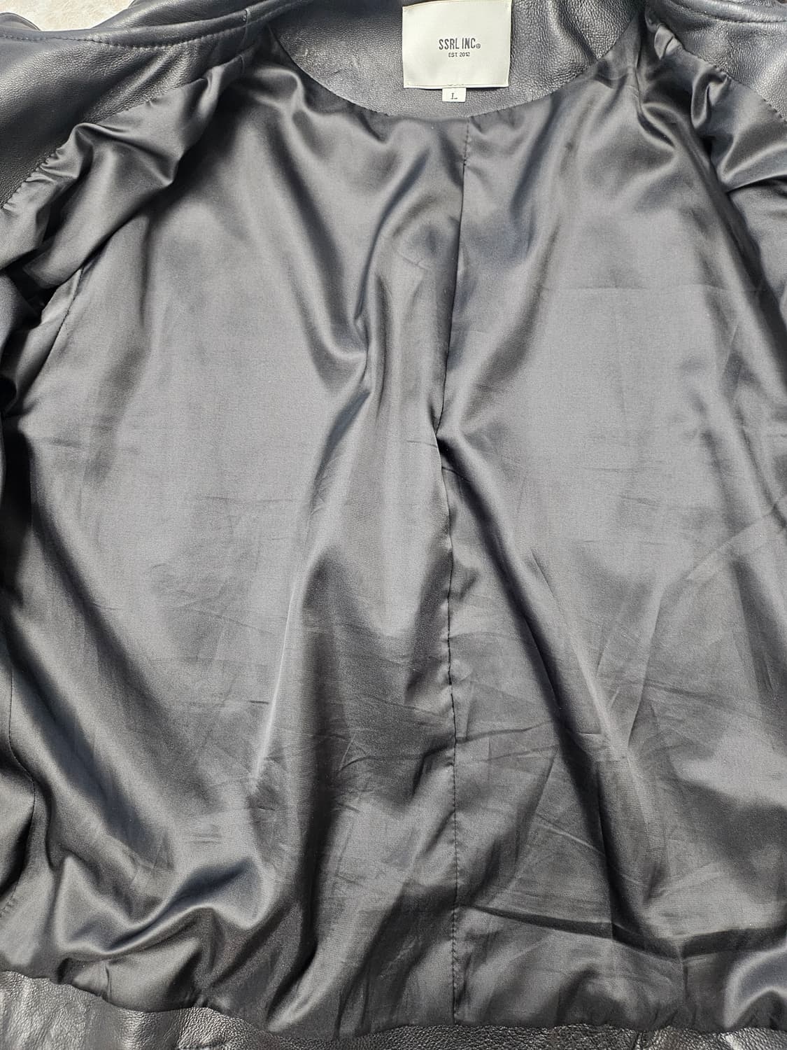 SSRL 블랙 양가죽 라이더 자켓 L 상품이미지9