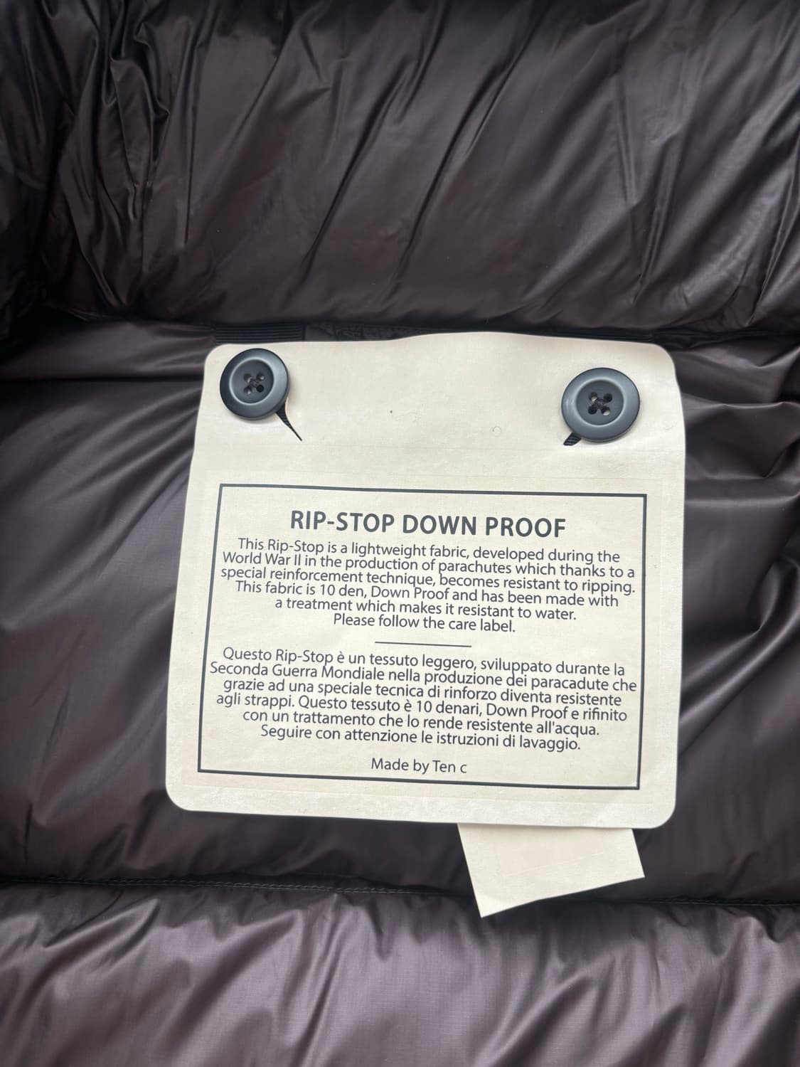 [50] Ten C 제이 피크 다크브라운 다운 패딩 상품이미지7