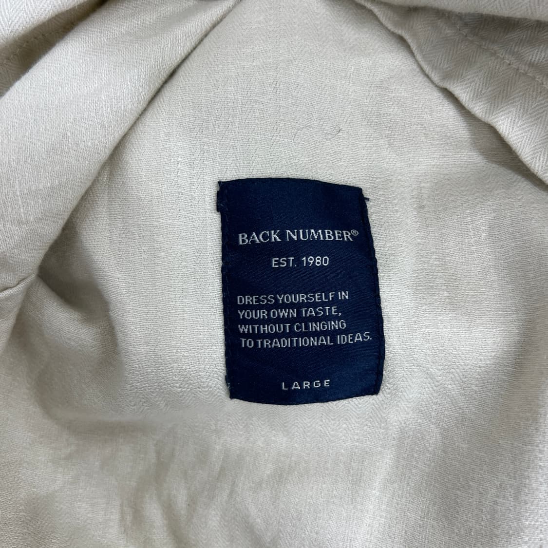 BACK NUMBER 백 넘버 린넨 퍼티그 자켓 L 상품이미지3