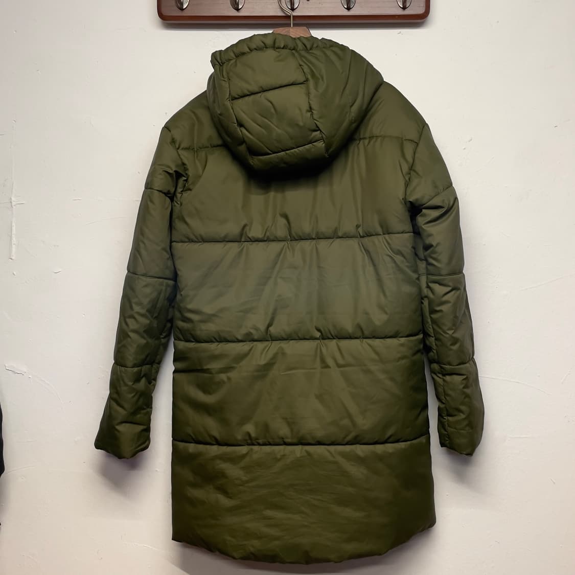 나이키 (우먼) 리버시블 카키 롱 패딩   상품이미지4