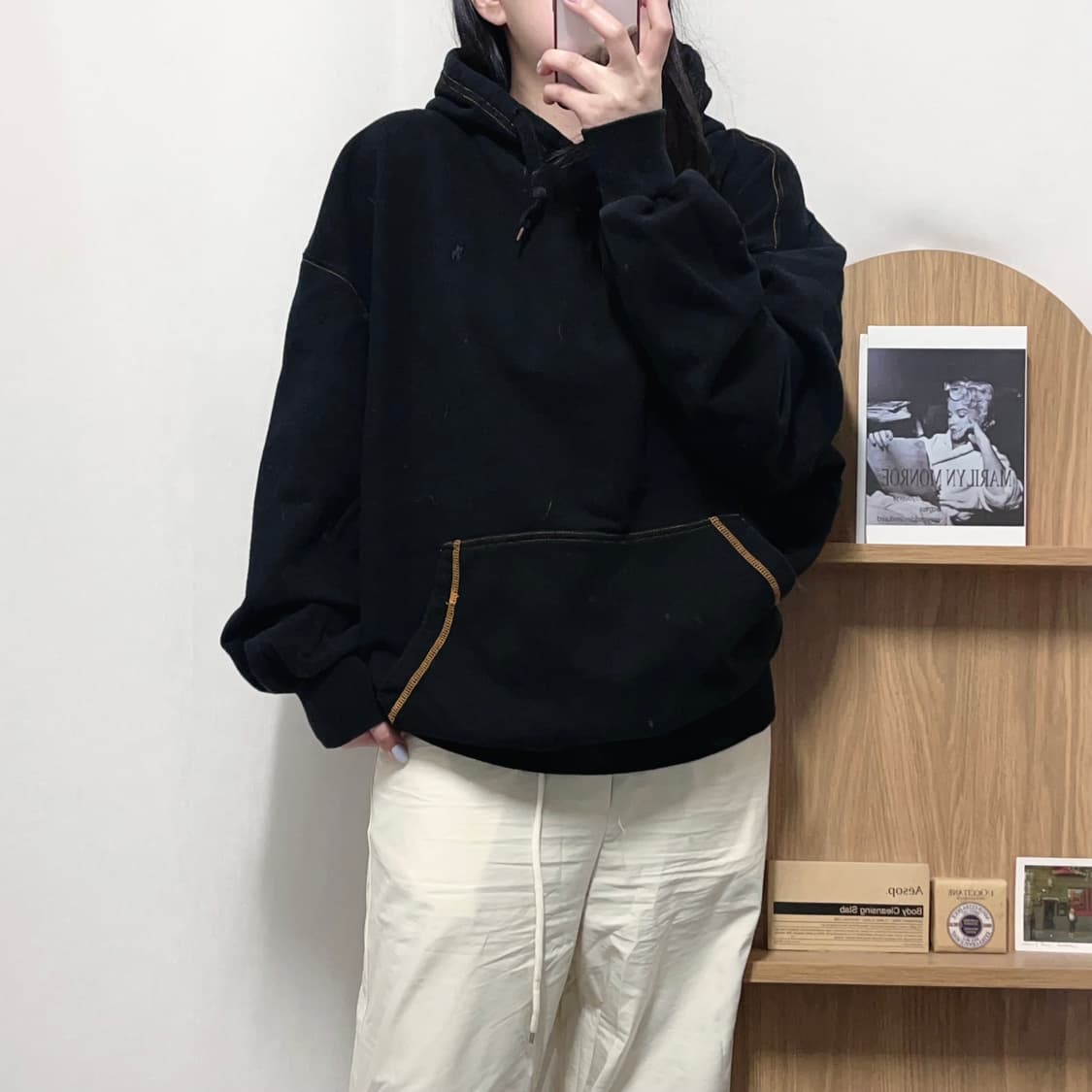 [정품] 폴로 블랙 / 블랙포니 스티치 후드티 [ XL ] 상품이미지2