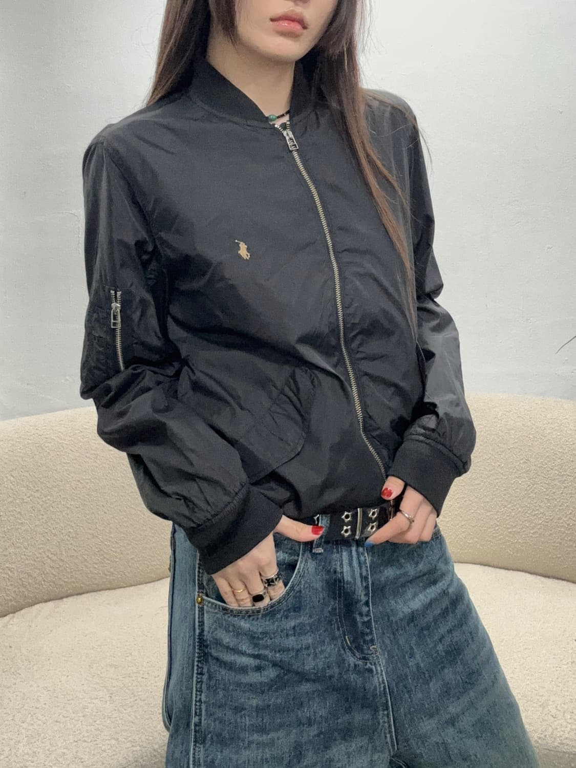 90s POLO 올드스쿨 나일론 ma-1 jk 상품이미지1