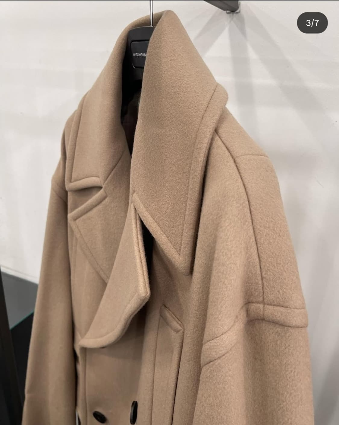 우영미 21fw베이지 코트 사이즈48(105~110) 팝니다. 상품이미지5
