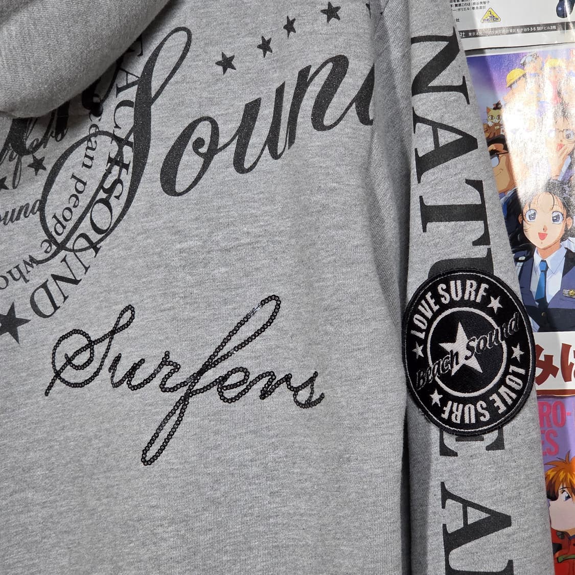 JPN 비치사운드 펑크 레터링 후드집업 상품이미지5