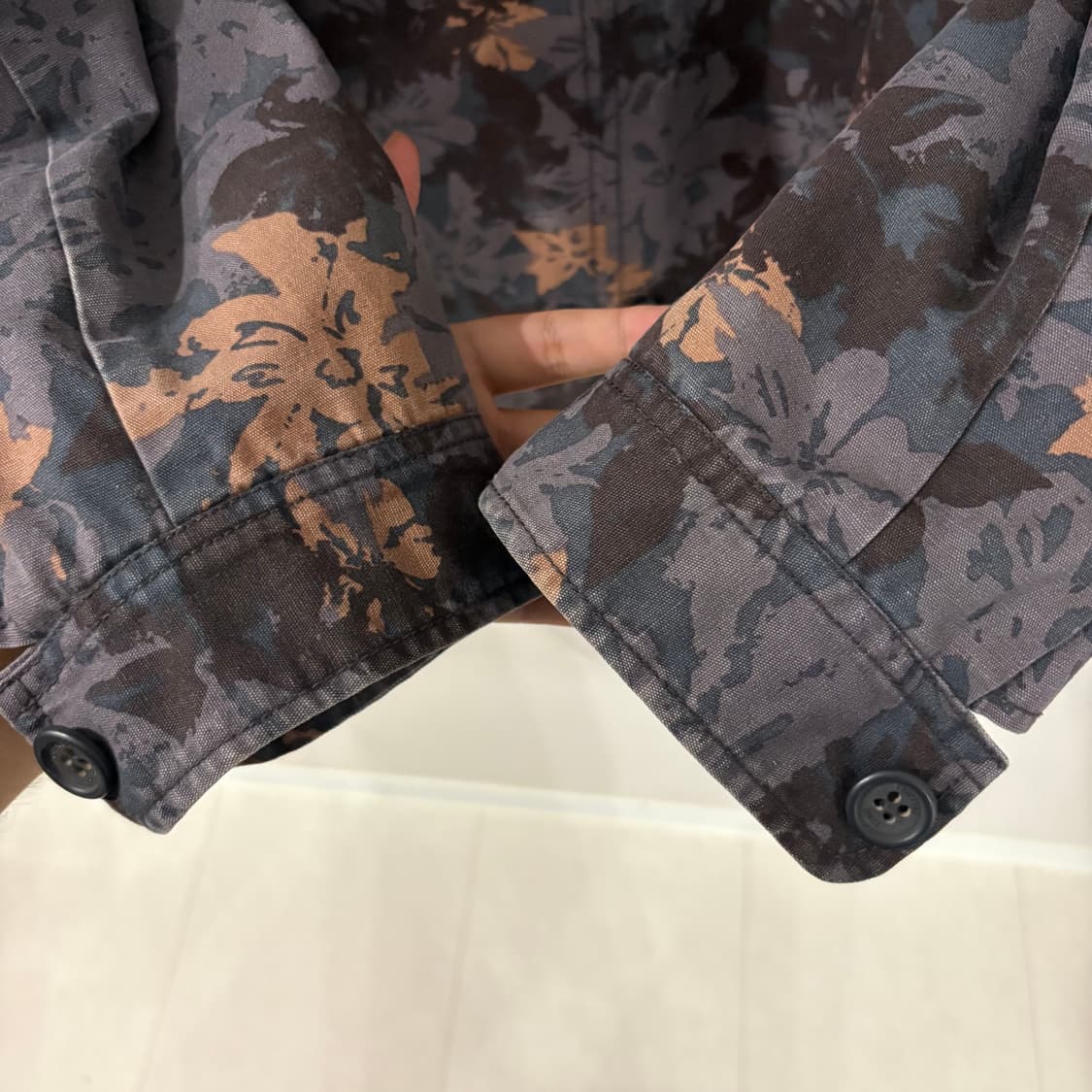 Thursday Island 꽃무늬 후드 롱 코트 상품이미지5