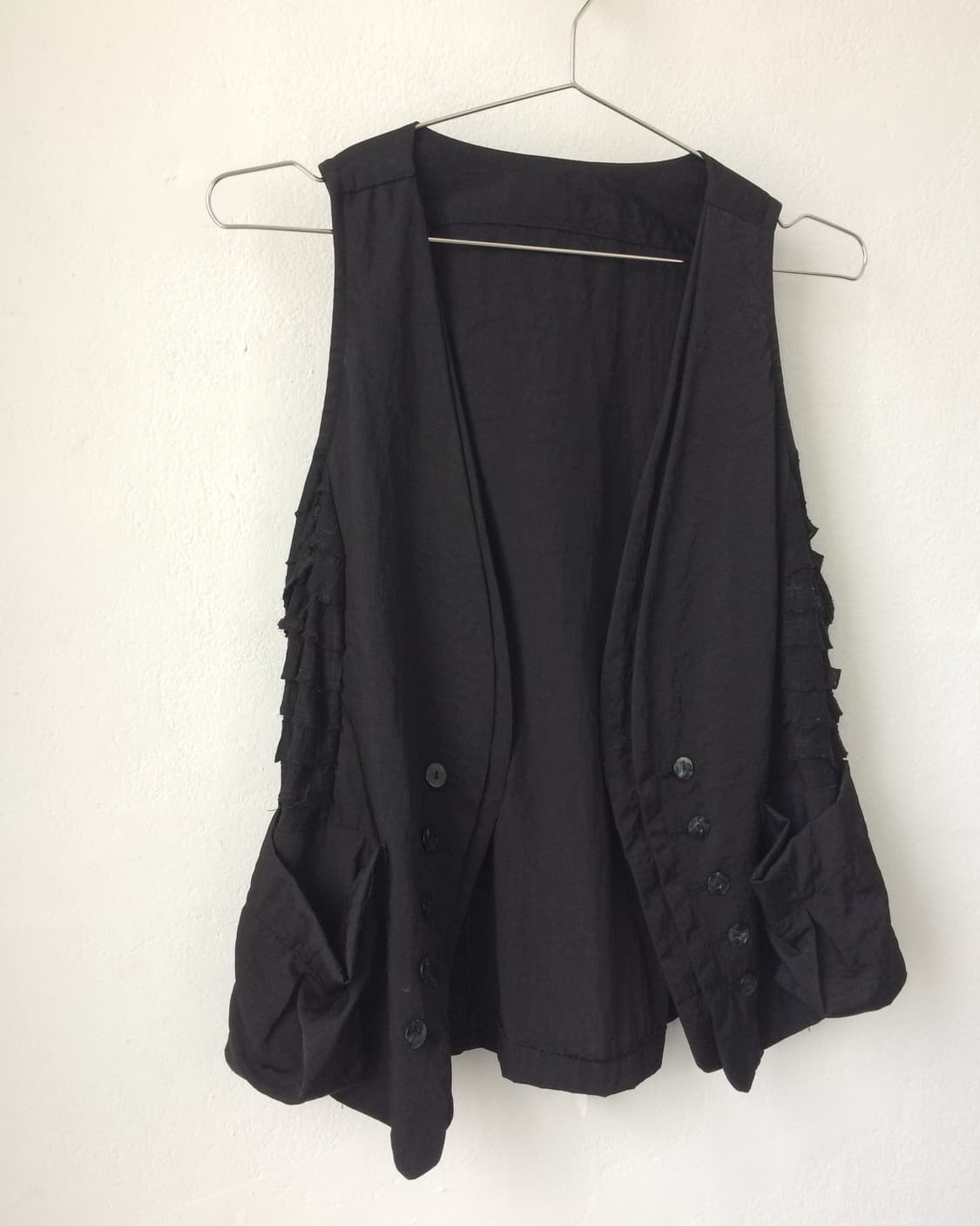Side frill point open vest 상품이미지5