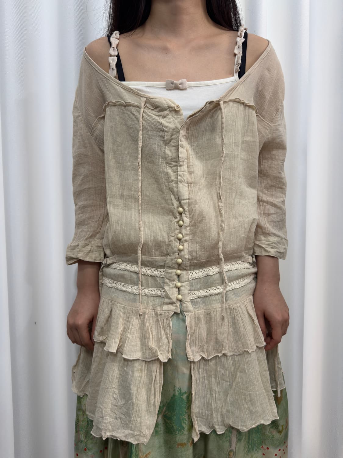 ribbon point sleeveless 상품이미지3