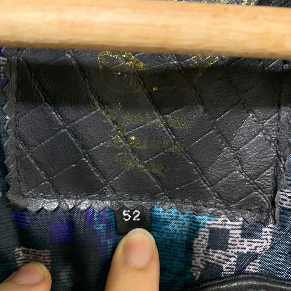 빈티지 블랙 양가죽 리얼레더 봄버 자켓 52사이즈 남녀공용 빈티지 상품이미지7