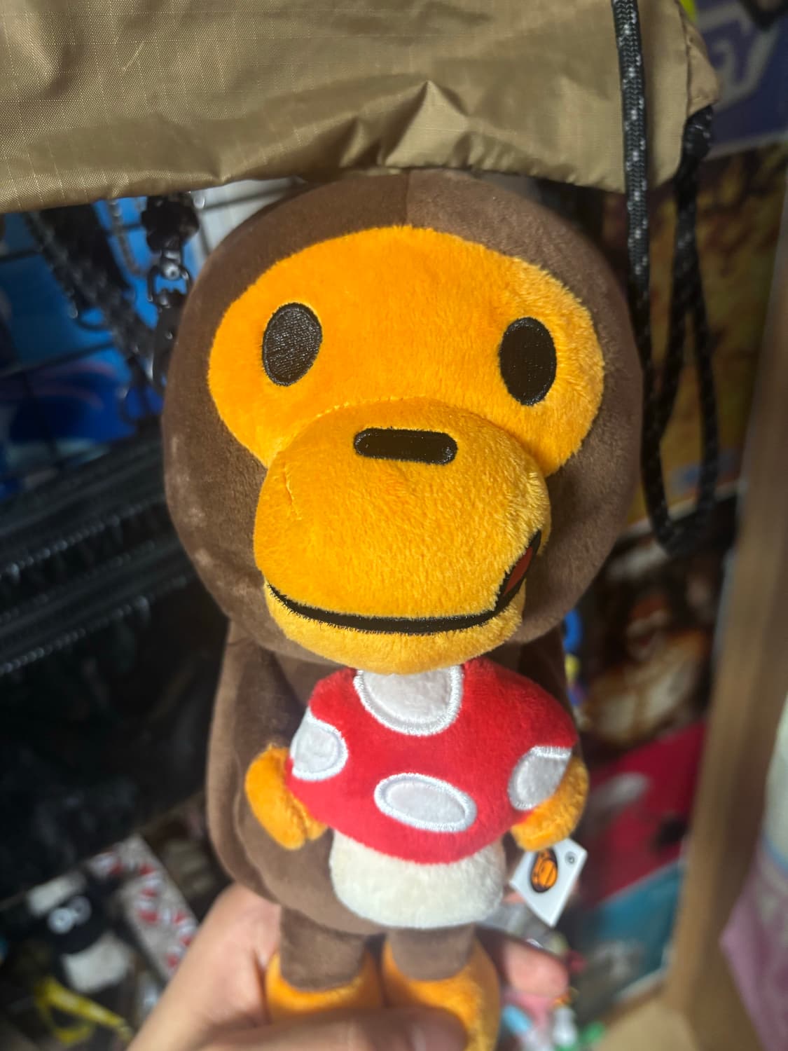 BAPE 베이비 마일로 플러시 폰 가방 브라운 상품이미지2