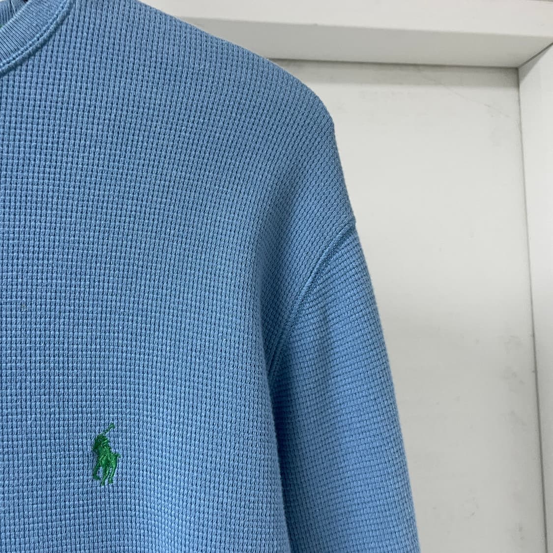 폴로 랄프로렌 와플 긴팔 티셔츠 블루 M 상품이미지4