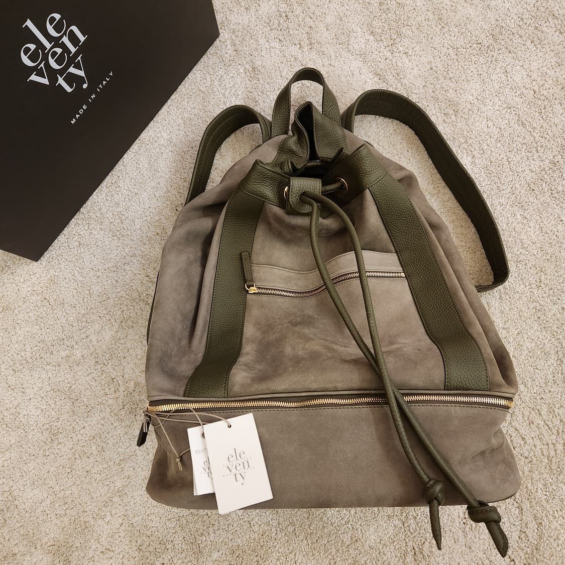 Eleventy 일레븐티 이탈리안 최고급 사슴가죽 스웨이드 럭색 백팩 상품이미지6