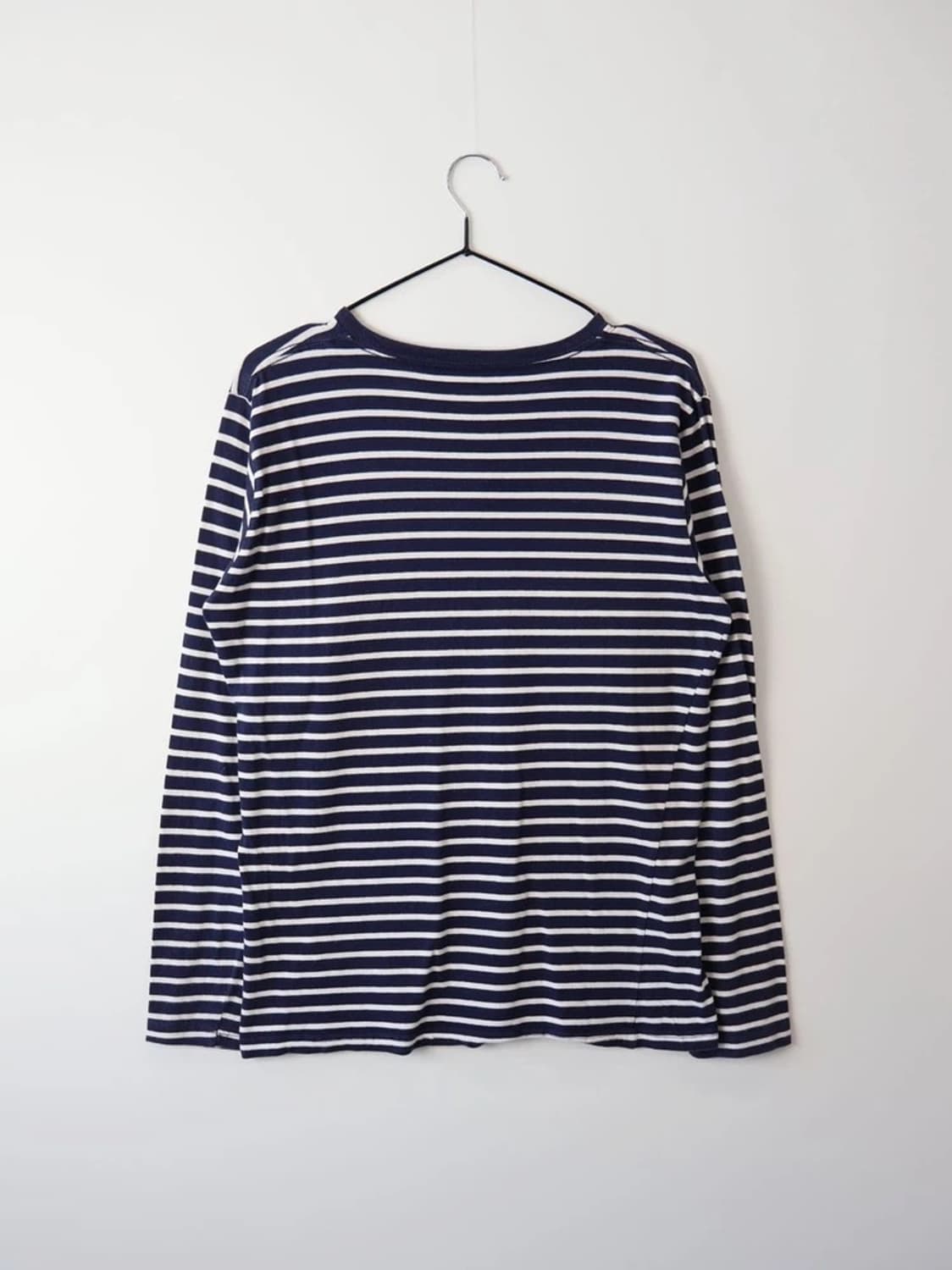 Navy Stripe V Neck Long Sleeve 상품이미지4