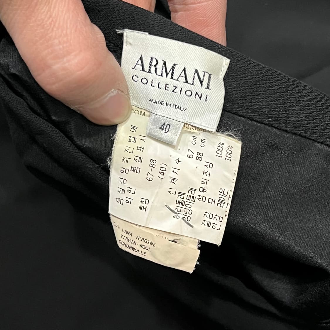  아르마니 꼴레지오니 다크 미디 스커트 y15594 상품이미지5