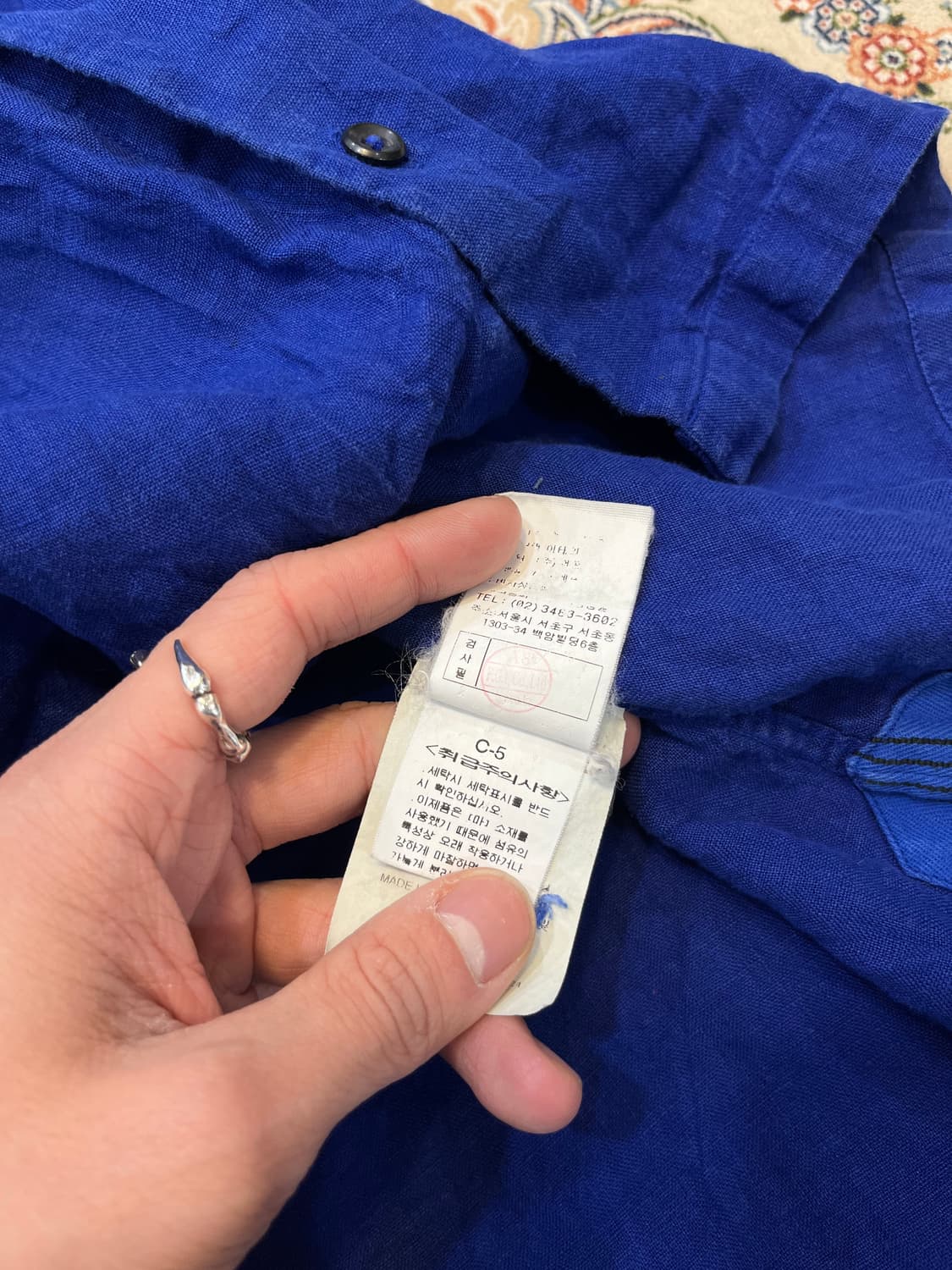 스톤아일랜드 08ss 자수로고 린넨 셔츠 반팔 상품이미지6