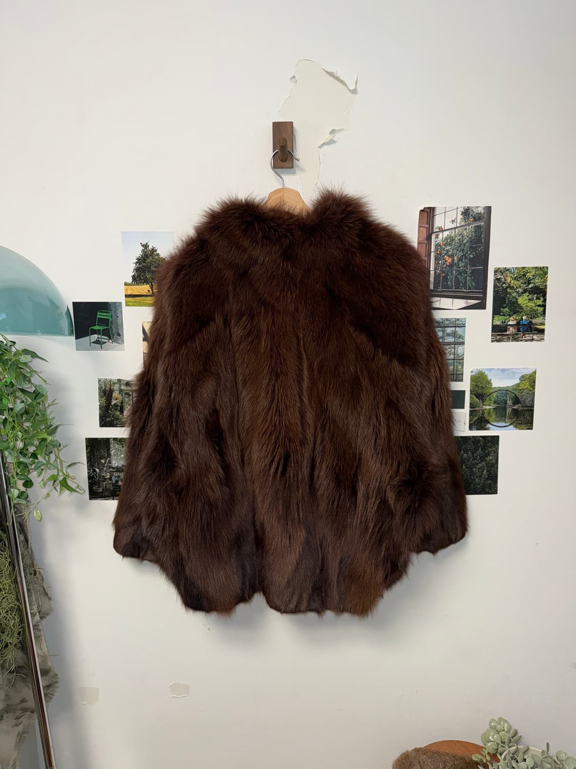 Mixed brown fox fur coat jacket  상품이미지3