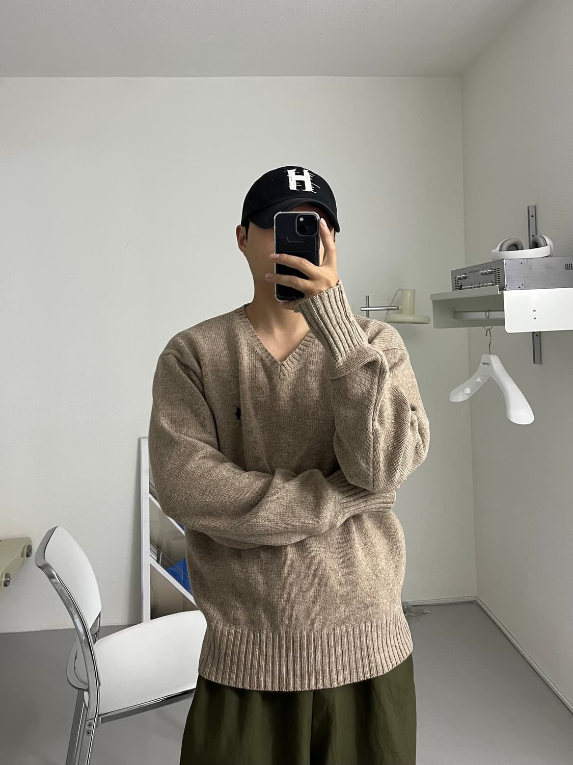 폴로 브이넥 니트 상품이미지7