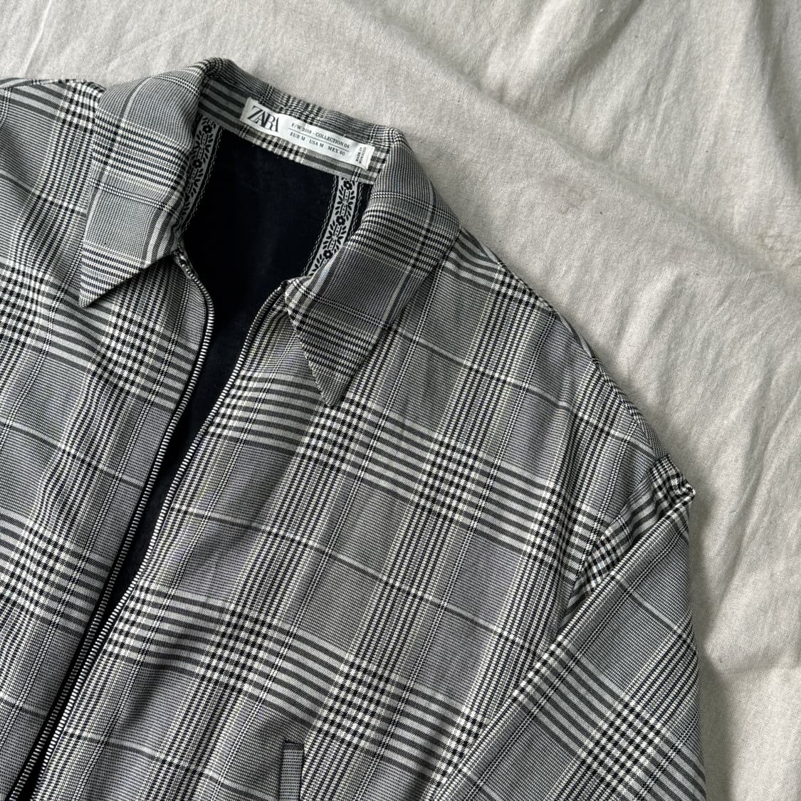 자라 18FW 컬랙션 체크자켓 M 상품이미지2
