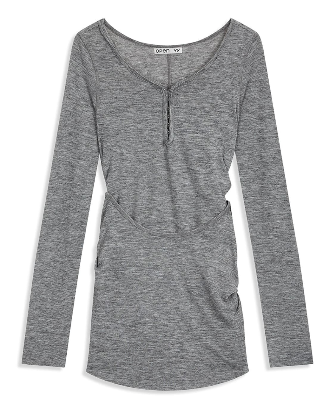 오픈와이와이 CONVERTIBLE HOOK TOP DRESS, GRAY 상품이미지1