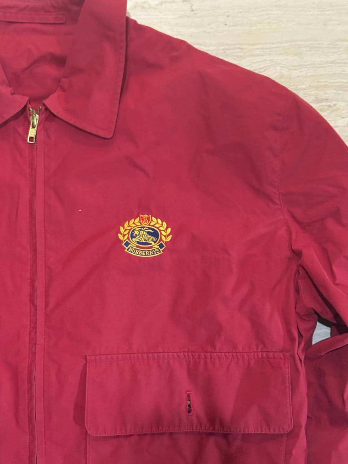 버버리 Made in USA 레드 블루종 자켓 상품이미지2