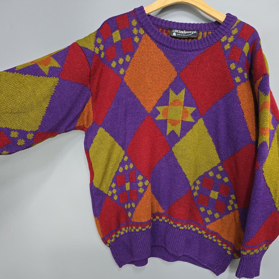 윈드스웹트(windswept) 뉴질랜드 울니트 아가일 40 상품이미지5