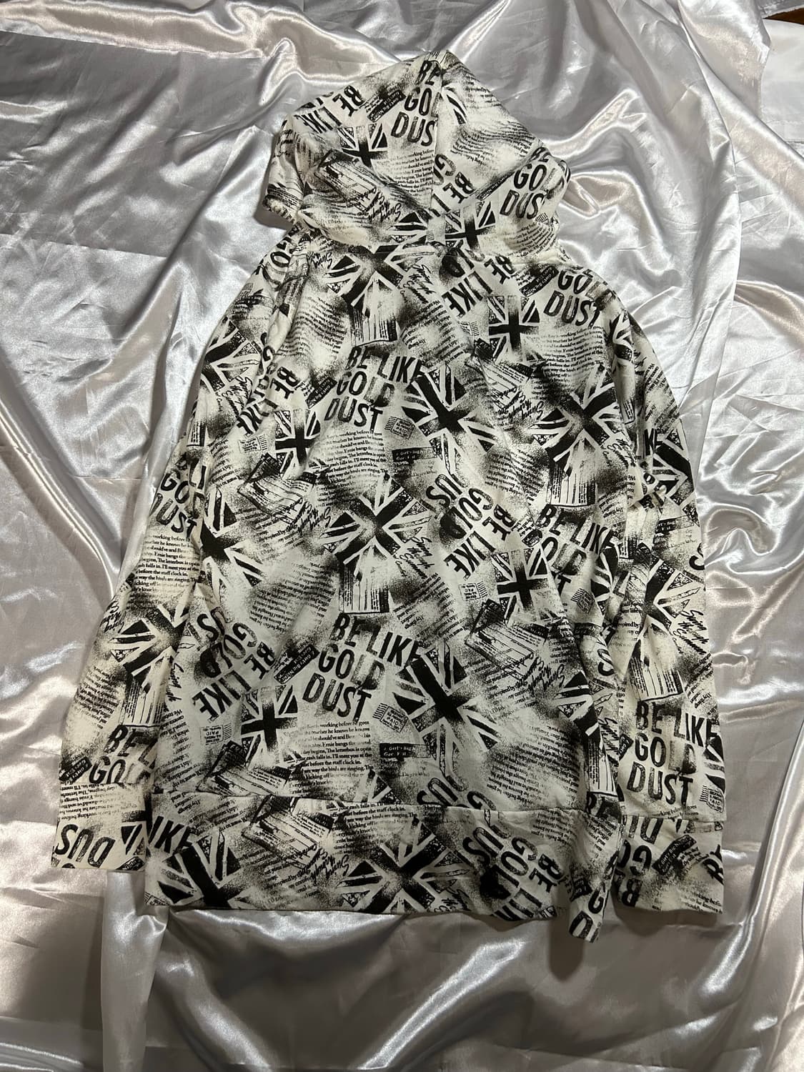 y2k paper printing hood zip-up 상품이미지4