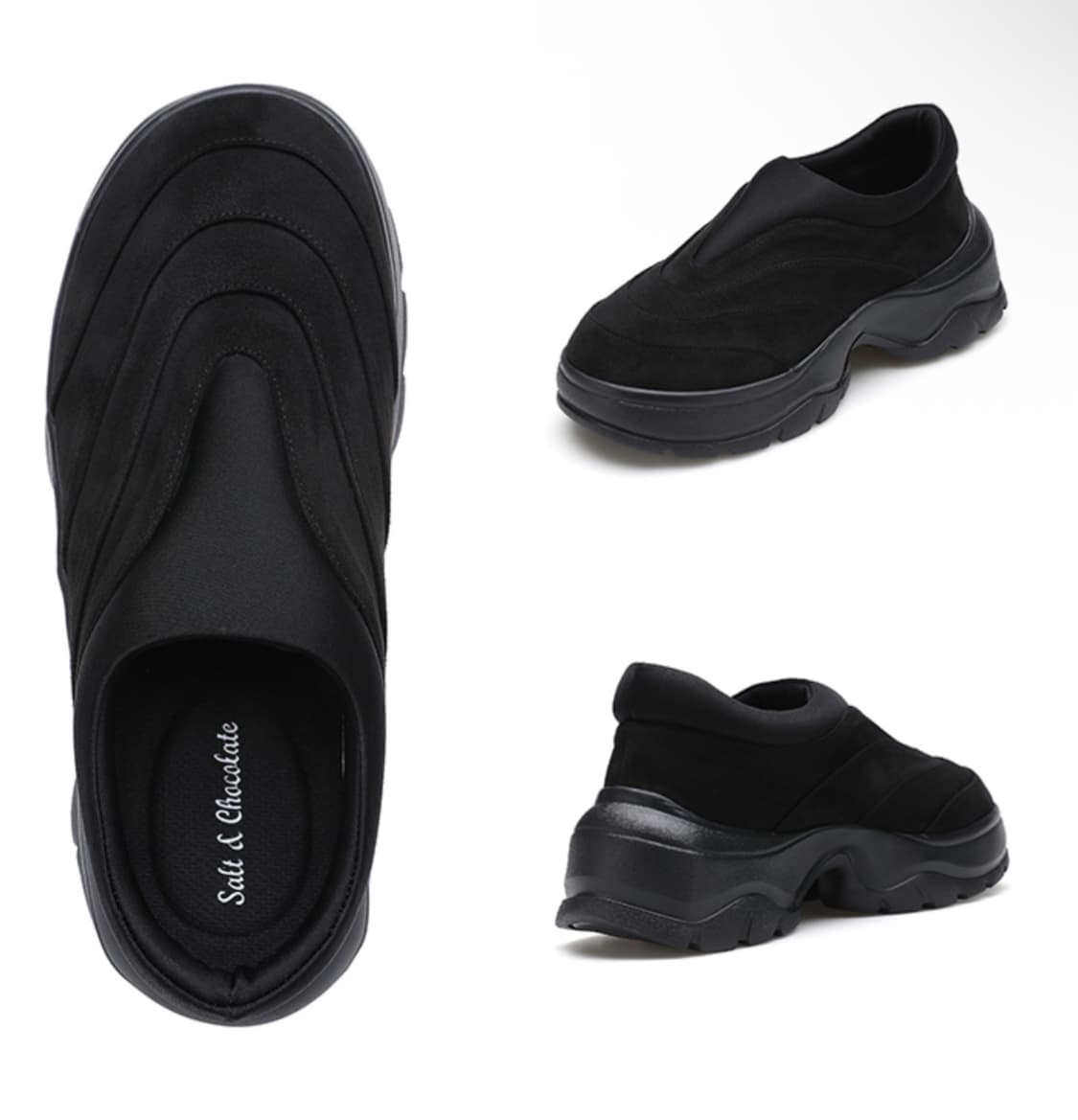 솔트엔초콜렛 어스 스니커즈 225, 블랙 상품이미지1