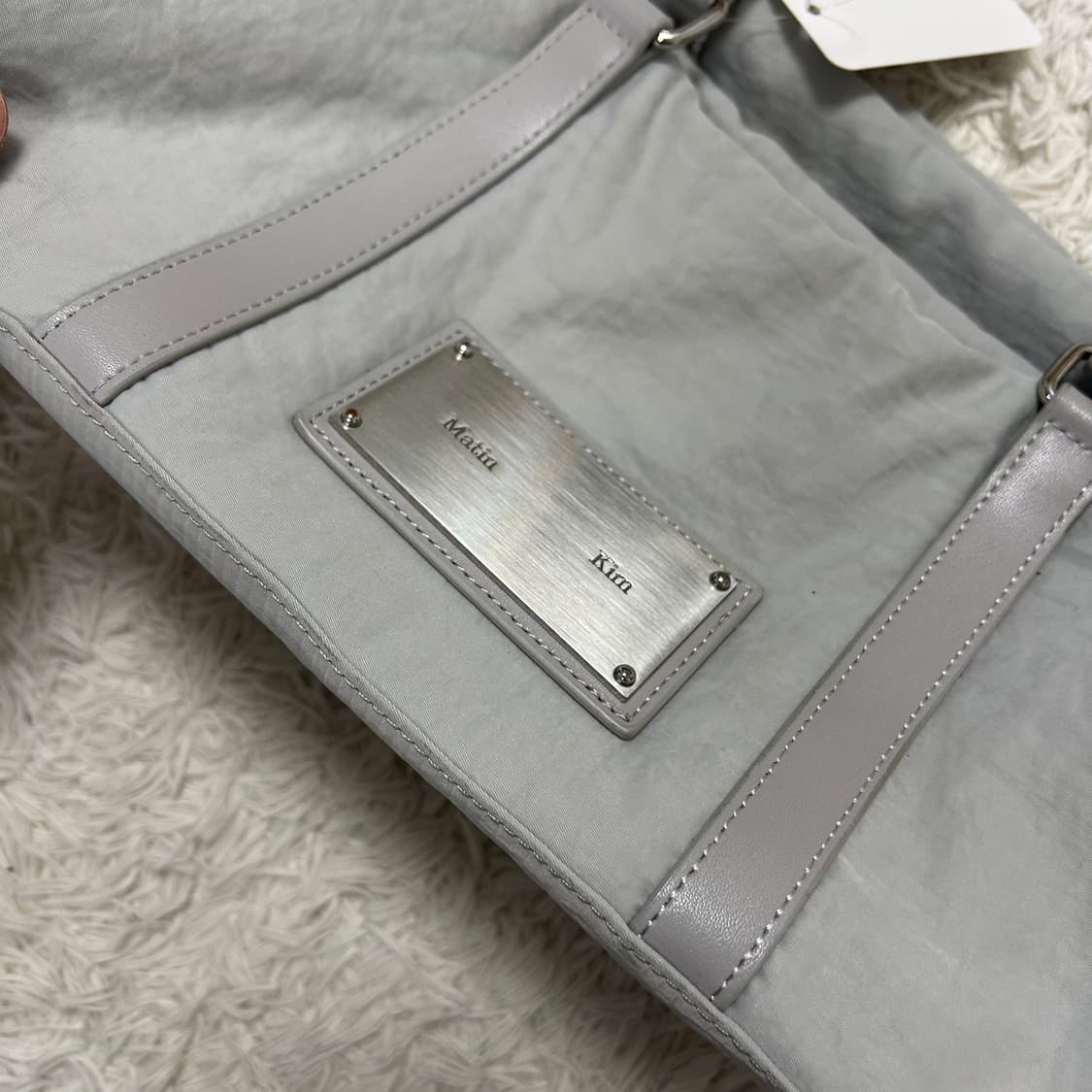 Matin Kim Grey Nylon Shoulder Bag 상품이미지5