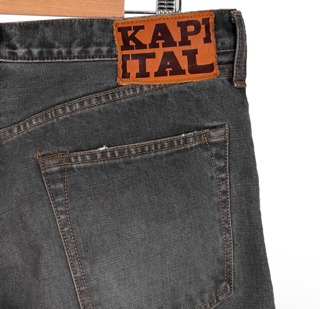 [32] 캐피탈 남성 몽키 시스코 14oz 5p 데님 팬츠 흑청 그레이 상품이미지8