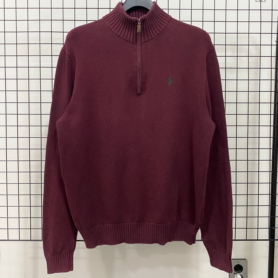 폴로 랄프로렌 신형 반집업 니트 버건디 상품이미지1