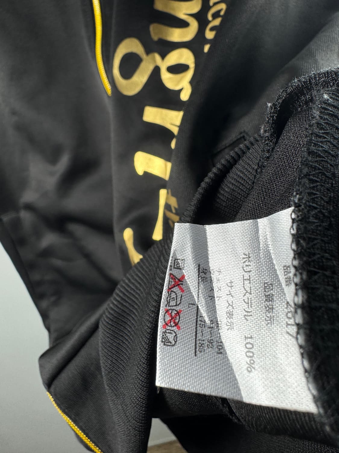JPN Y2K 블랙골드 레터링 반팔져지1781 상품이미지5