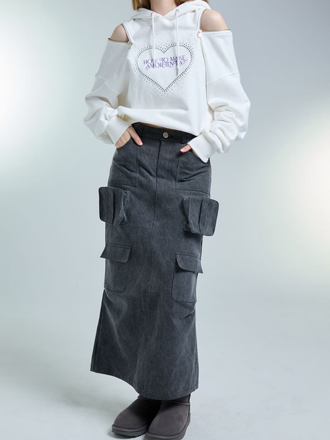 LUV IS TRUE am cargo long skirt 상품이미지1
