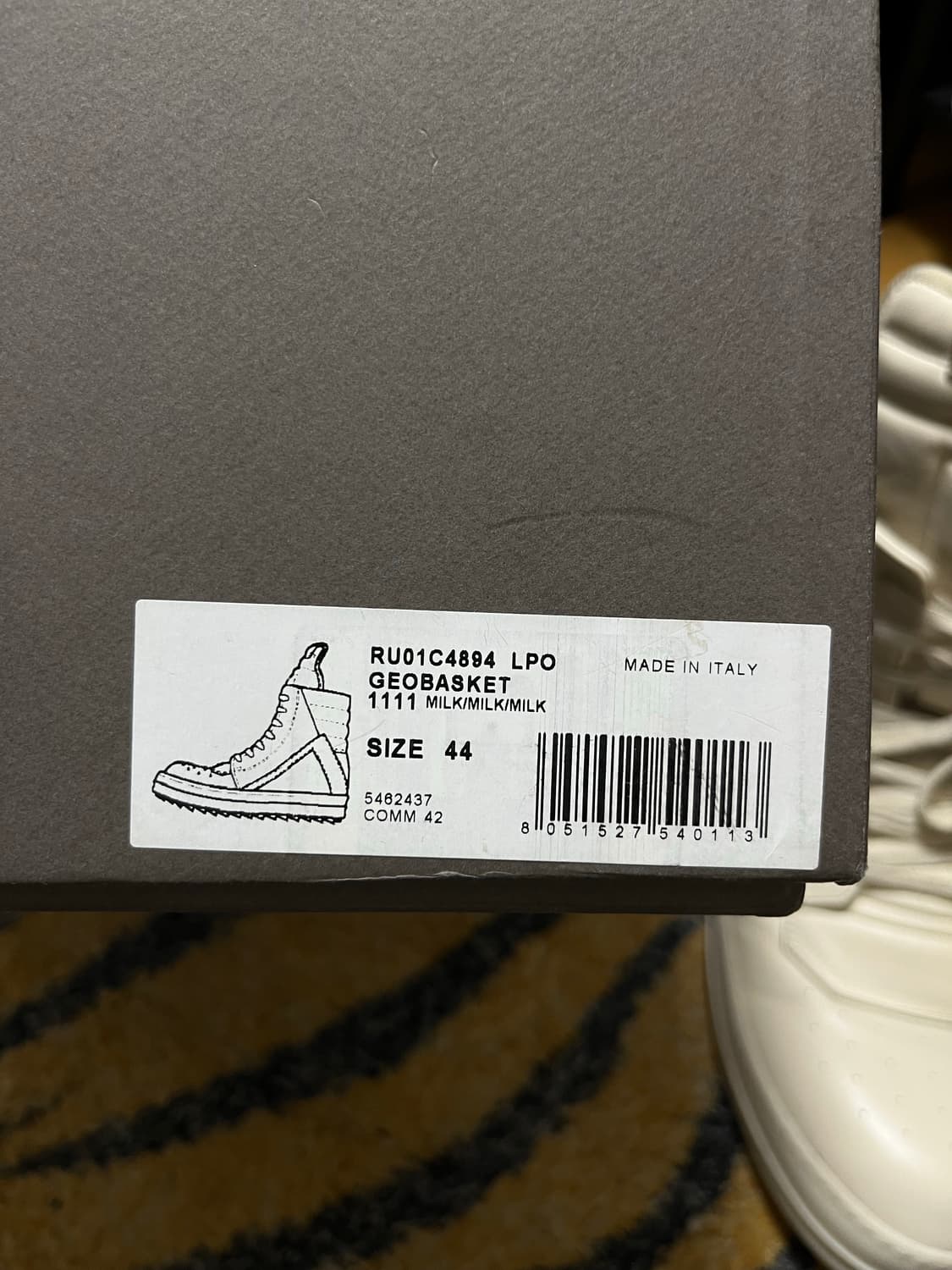 23ss EDFU 릭오웬스 지오바스켓 트리플밀크 상품이미지3