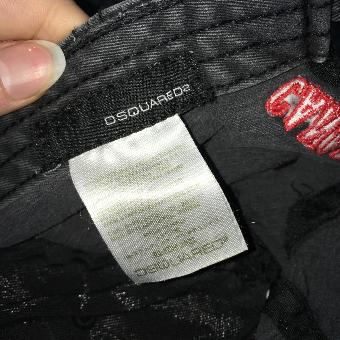 투티/0363 DSQUARED 2 차콜 빈티지 Y2K 캡 모자 패치 로고 상품이미지7