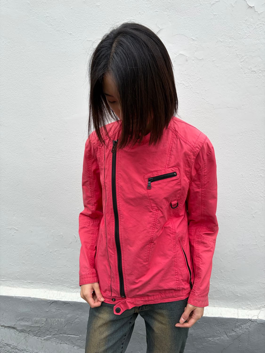 Dress to kill 비비드 핑크 라이더 자켓 L 상품이미지3