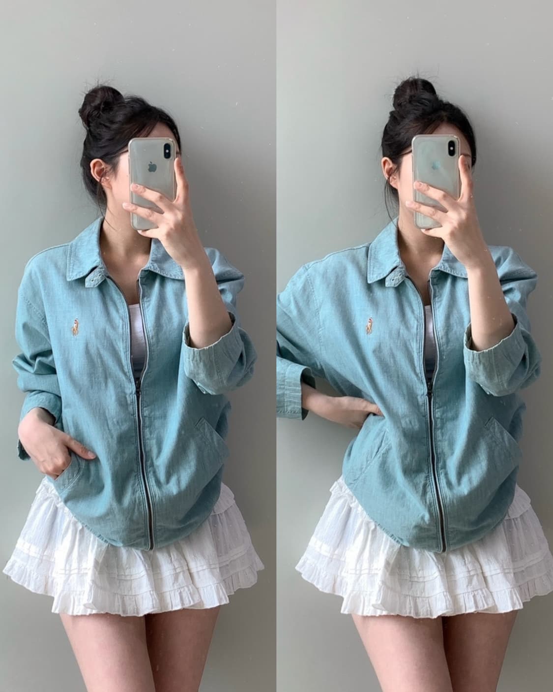 폴로 샴브레이 블루종 상품이미지1