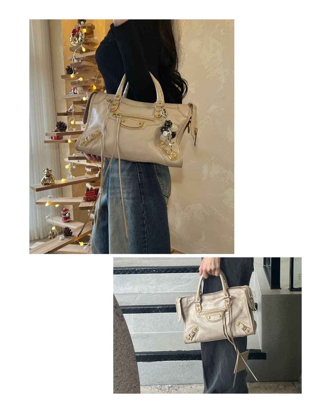 발렌시아가 클래식 시티백 스몰 베이지 상품이미지3