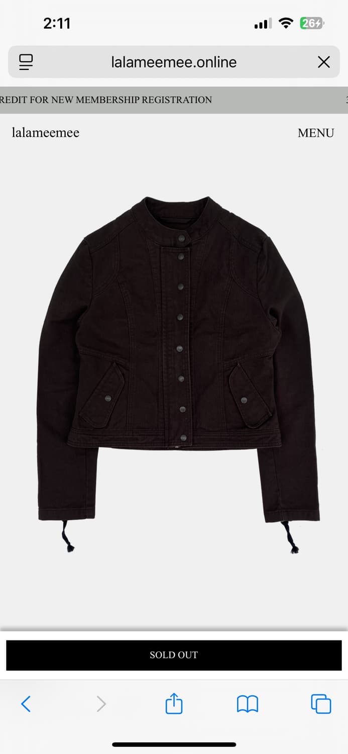 라라미미 washed biker jacket 상품이미지4