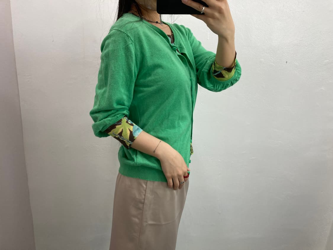 그린 레이스 7부 가디건 상품이미지1