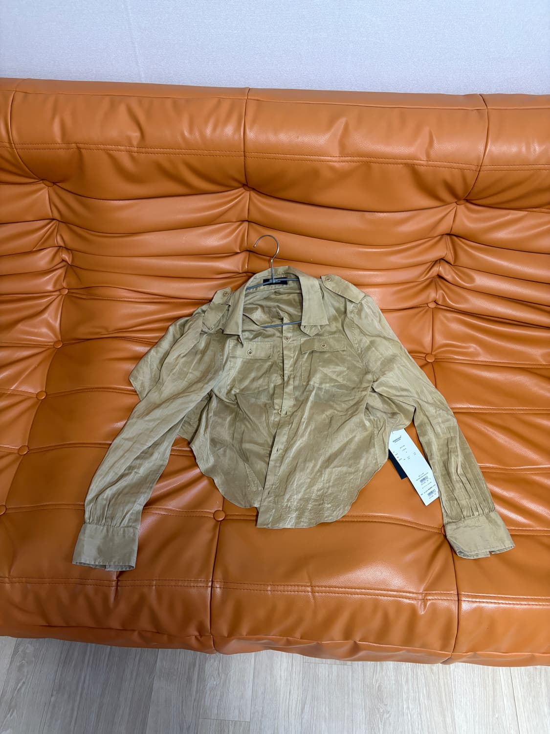 언더커버 오픈백 코튼 실크 블렌드 셔츠 상품이미지6