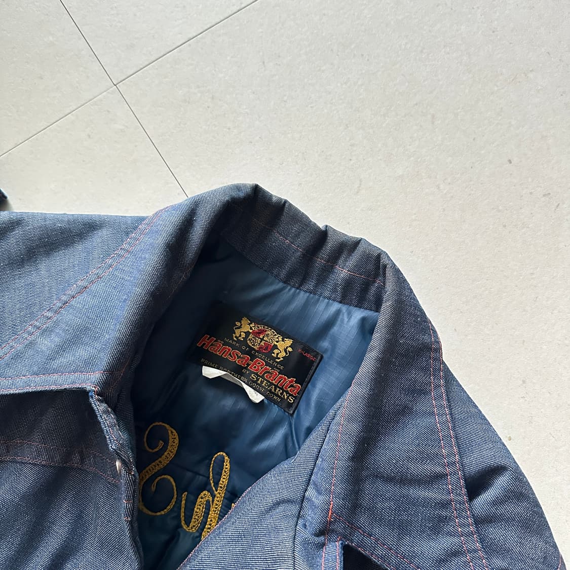 70s Hansa-Branta 데님 구스다운 자켓 MADE IN USA 상품이미지10