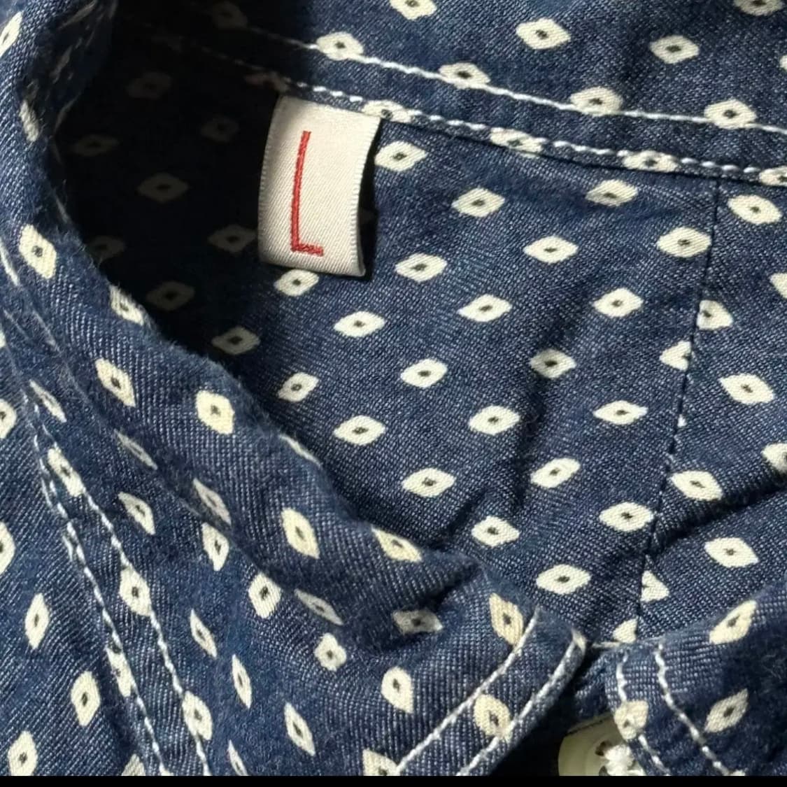 홈그로운서플라이 도트 하프 긴팔 셔츠 L 상품이미지3