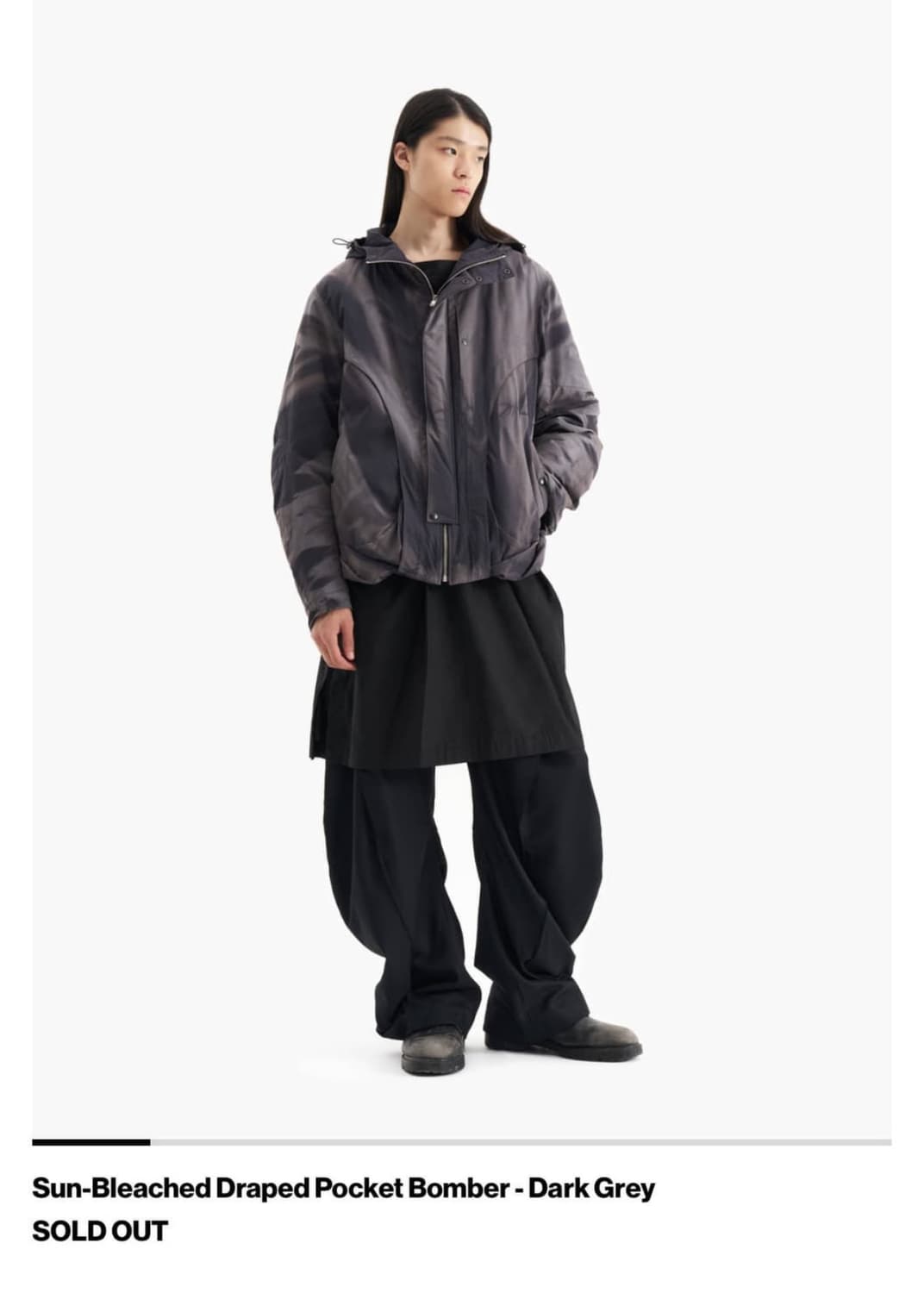 [L]지용킴 썬블리치드 드레이프 봄버 상품이미지2