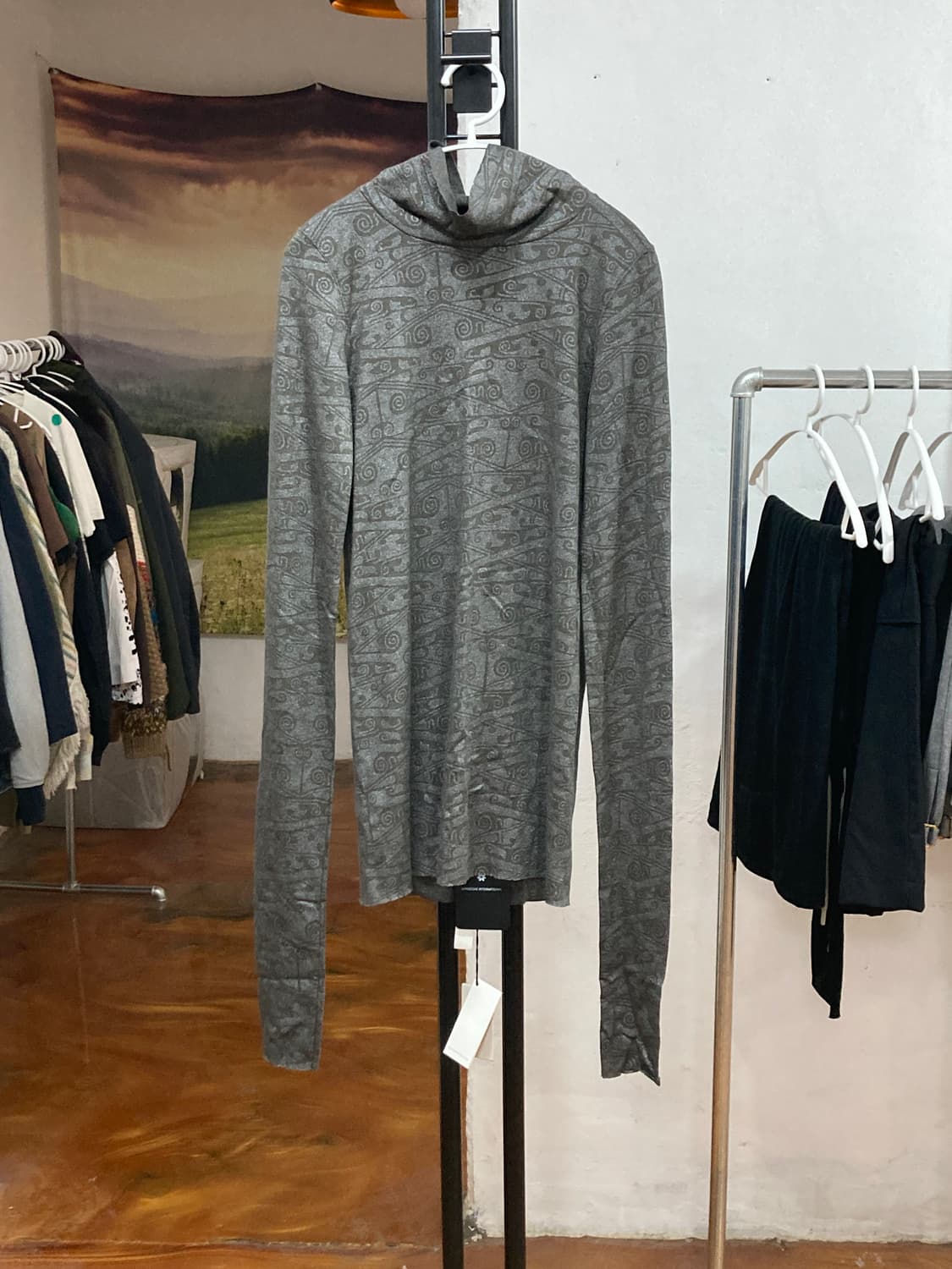 릭오웬스 터틀넥 드레이프 슬리브리스  상품이미지5