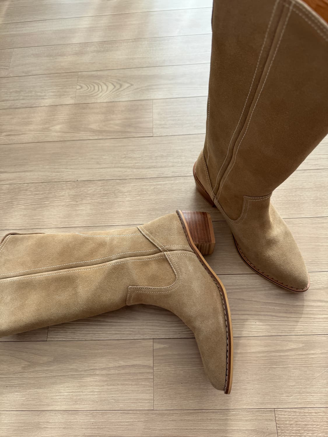 마뗑킴) 웨스턴 미들 부츠 카멜 상품이미지4