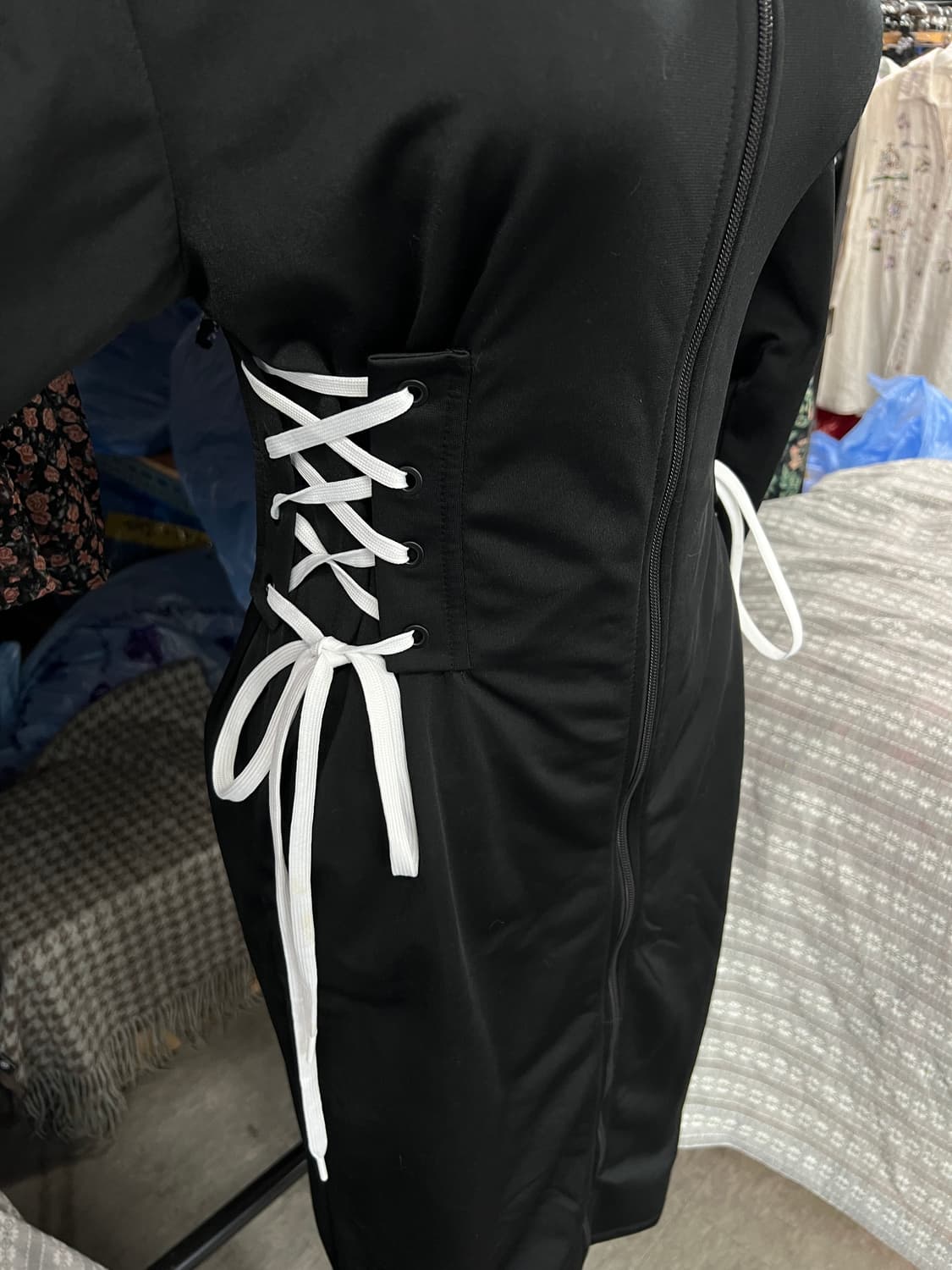 [아디다스] Adidas 올웨이즈 오리지널 레이스드 트랙 재킷 원피스 M 상품이미지5
