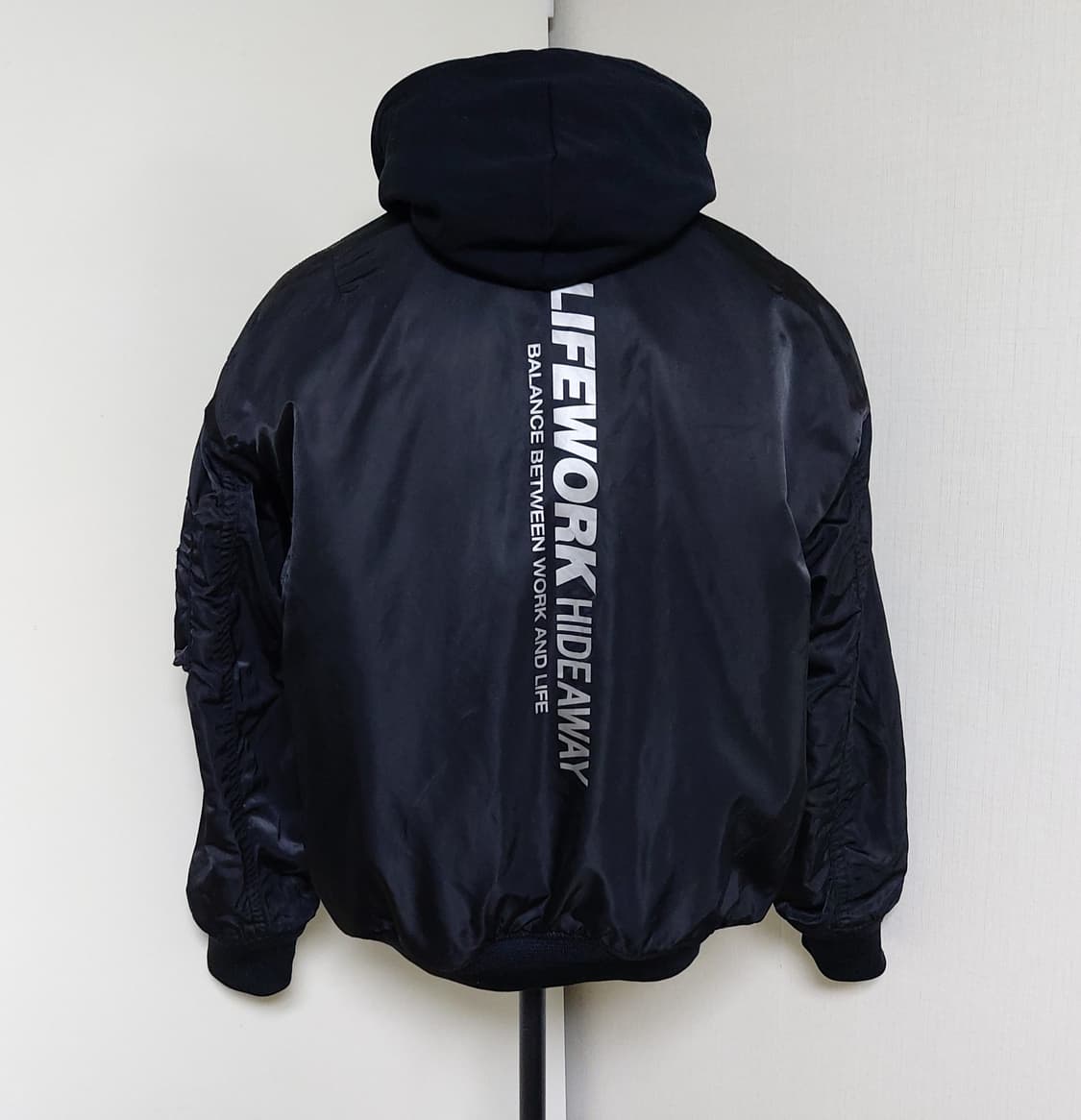 라이프워크 후드 MA-1 리버시블 패딩 항공점퍼(M)새상품 상품이미지4