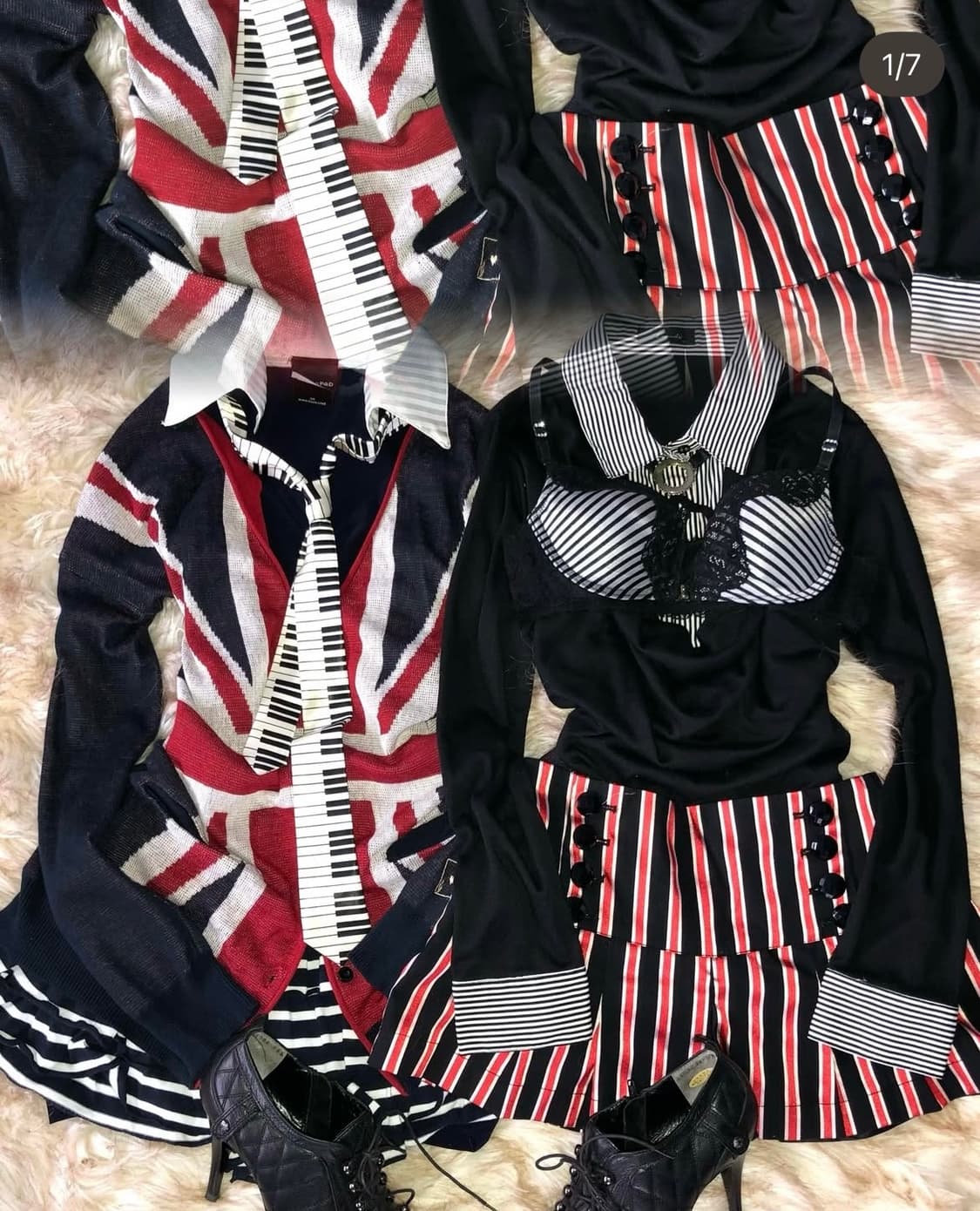 일본 빈티지 갸루 로우 치마바지 상품이미지1