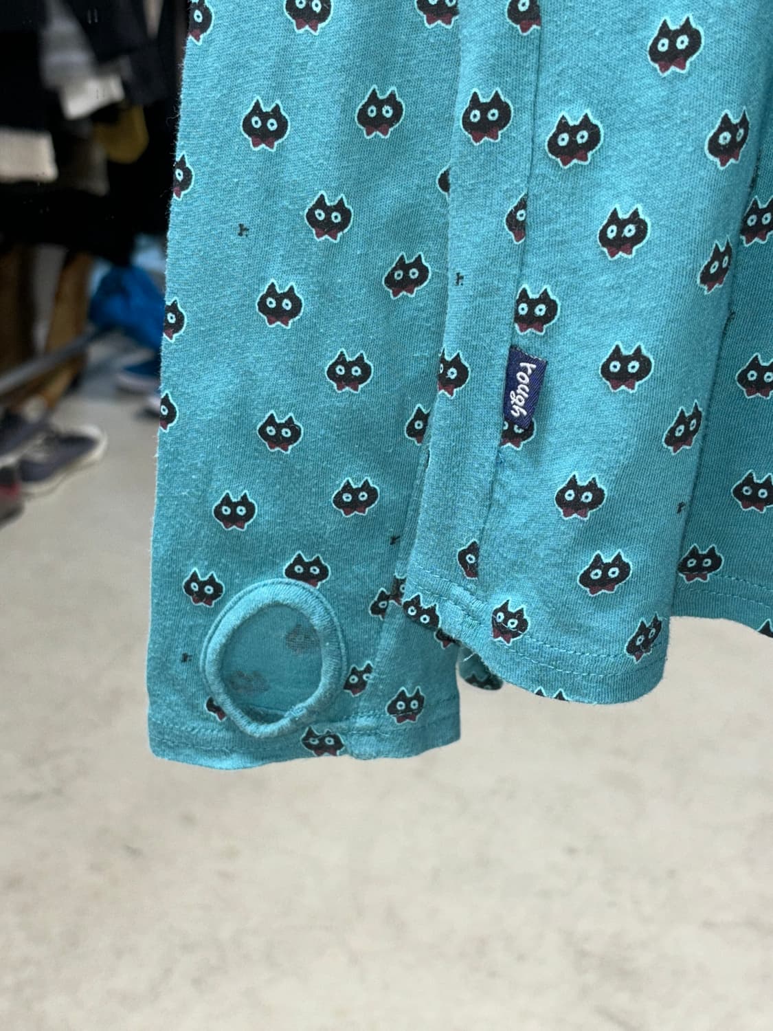 Rough 고양이 도트 롱슬리브 상품이미지3