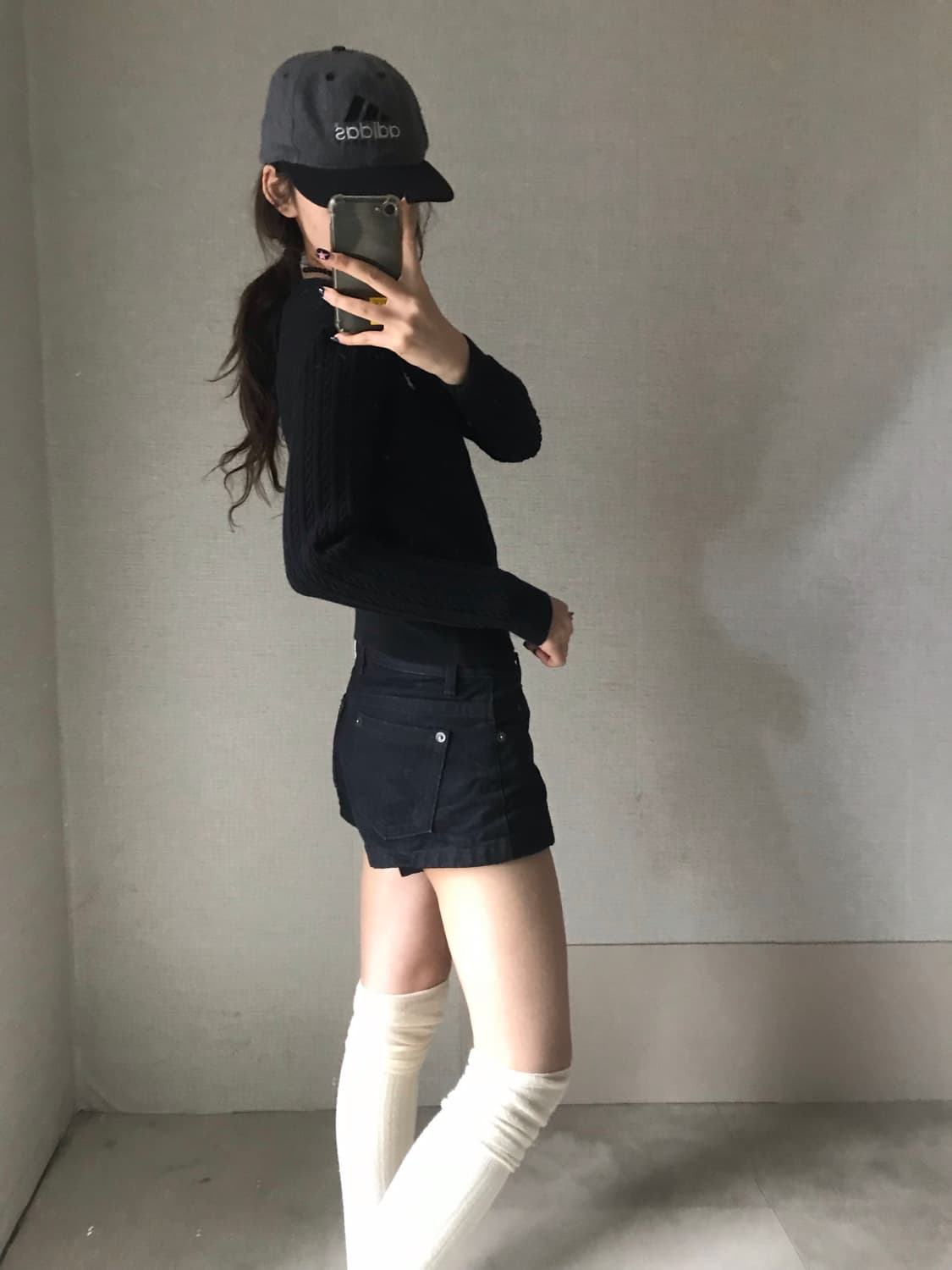 폴로 블랙 케이블 가디건 상품이미지3