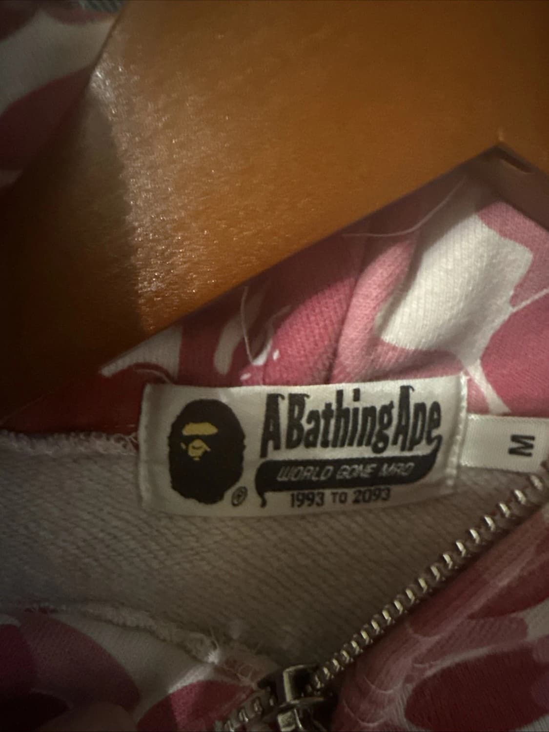 베이프 ABC 카모 샤크 후드집업 핑크 상품이미지2